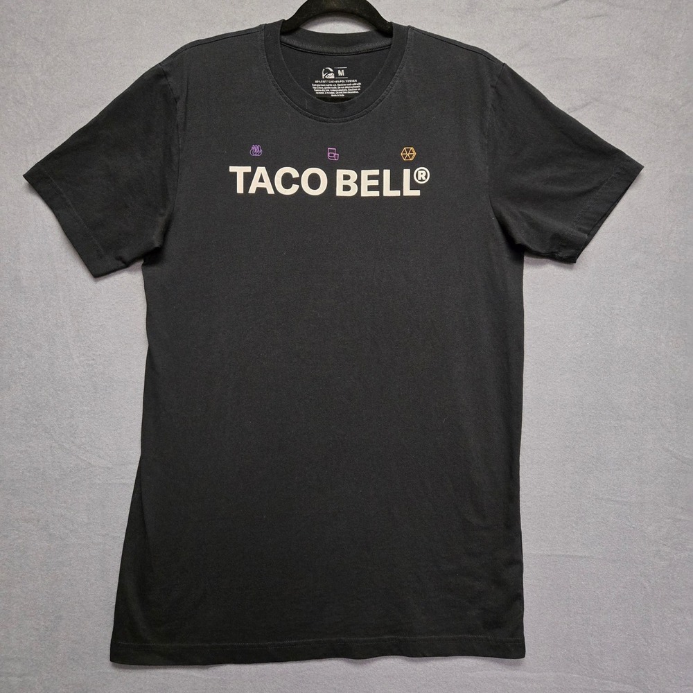 Taco Bell Graphic T-Shirt Mens Medium Black Live Mas Short Sleeve Tee